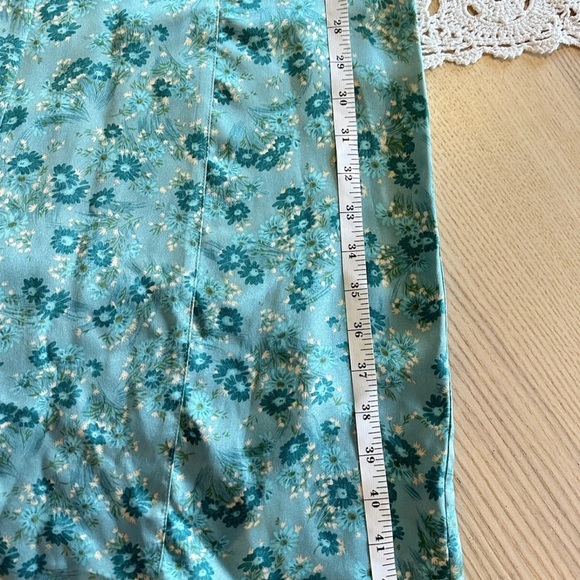 Vintage Betsey Johnson Blue Daisy Floral Dress 100% Silk Dress Size 4 - Picture 13 of 14